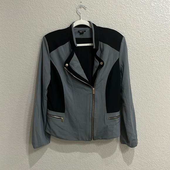Iman Moto Steel Gray & Black Jacket Size Large - Picture 1 of 9